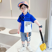 The new boys summer suit 2023 new boys bao - yang clothes boy short - sleeve polo shirts