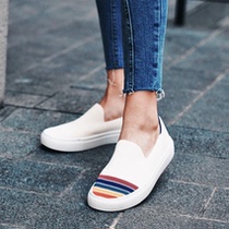 jet sloth a foot pedal lady lefu shoes 3d woven flying loom pregnant woman soft bottom shoes european station flat-bottomed casual shoes summer