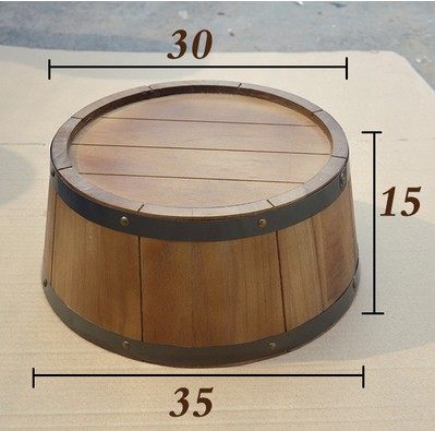 Wine Cellar Wall Bar Custom Decoration Half Barrel Wall Hanging