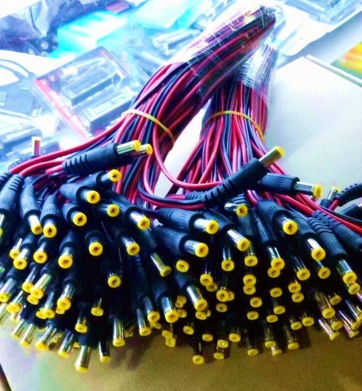 High quality pure copper coarse DC power cord DC public red black power cord 5 5*2 1