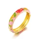 Vòng đeo tay Bắc Kinh Cloisonne Vòng tay hoa mẫu đơn lớn đích thực vòng tay nữ vàng 18k