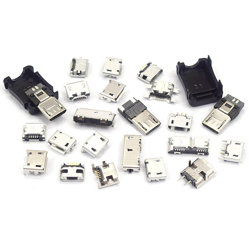 All copper MicroUSB socket Micro female socket female male MK5P connector interface charging port accessories socket