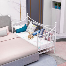 Iron Art Children Bed Widening Small Bed Splicing Multifunction Sofa Bed Girl Princess Bed With Guardrails Baby Single Bed