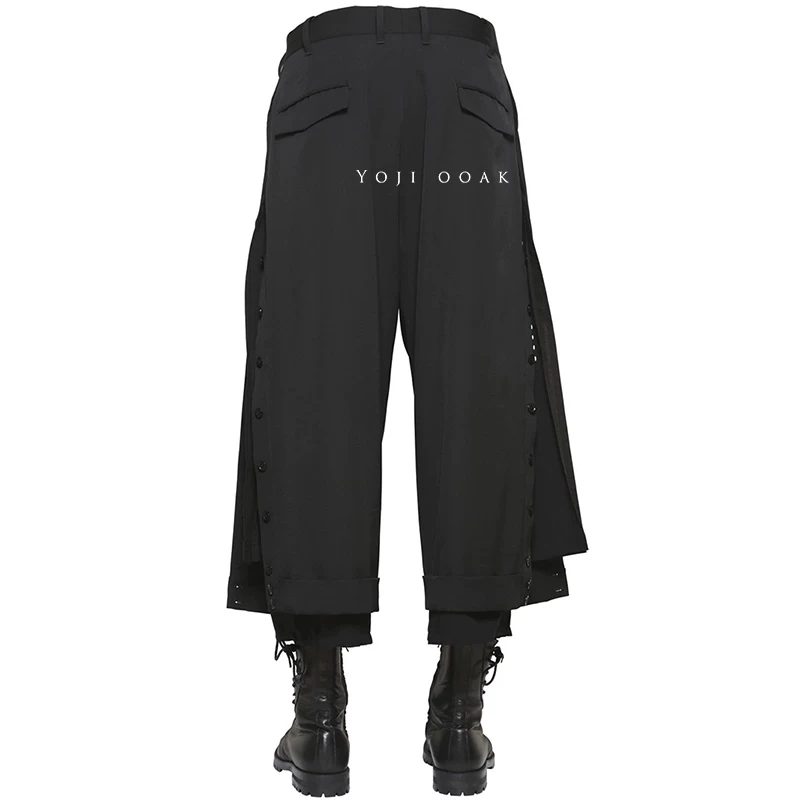 Персонаж YOJI OOAK Leisure Cropped Pants Essence Walda Nine Wide Pants Dark Pants
