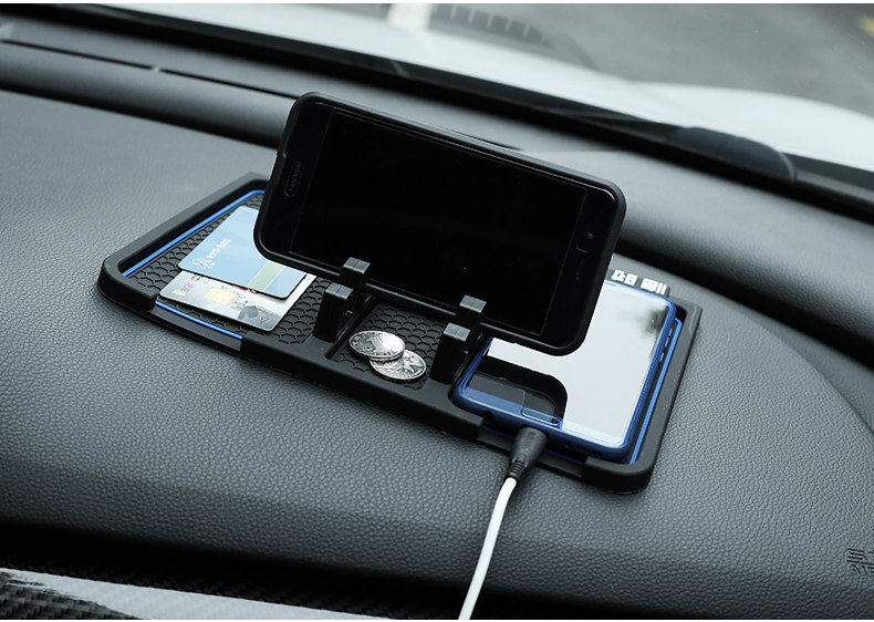 Car mobile phone bracket creative multi-function in-car instrument panel support navigation frame car universal anti-skid pad