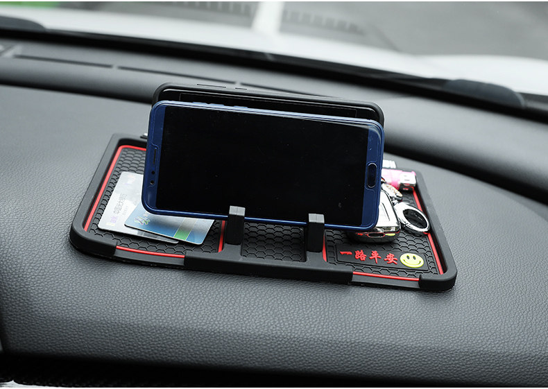 Car mobile phone bracket creative multi-function in-car instrument panel support navigation frame car universal anti-skid pad