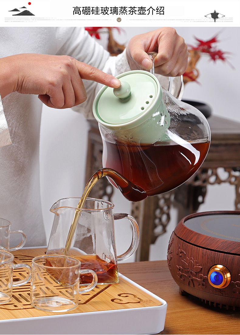 Friends is a complete set of heat - resistant glass tea set electric TaoLu boiled tea stove cooking household scented tea pu - erh tea with the teapot