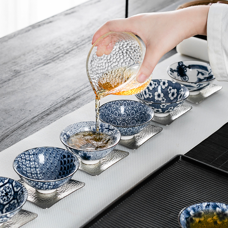 Friends is Japanese blue - and - white porcelain teacup sample tea cup bowl master cup kung fu tea tea cup in the glaze porcelain cup