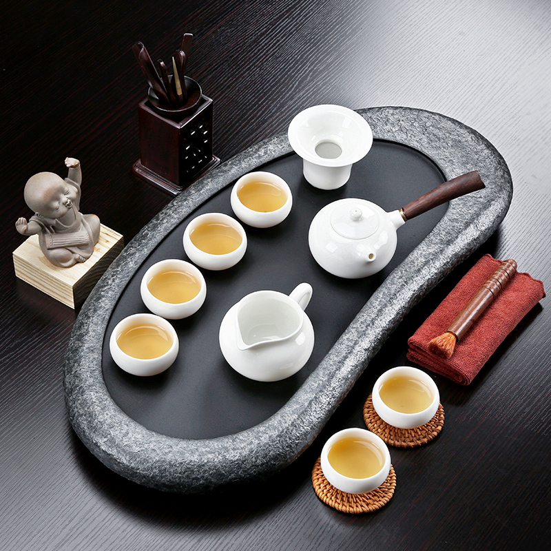 Friend is sharply stone tea tray of a complete set of tea service suit household contracted violet arenaceous kung fu tea tea set tea service office