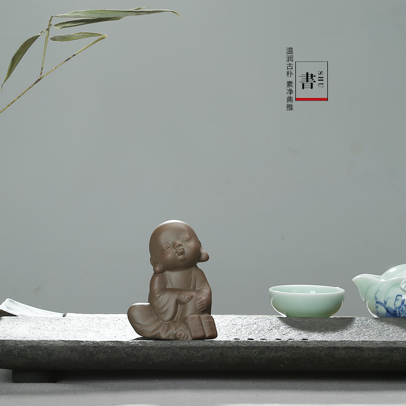 A Friend is violet sand earthenware tea pets play home furnishing articles furnishing articles tea sets accessories tea tea got connected to chassis