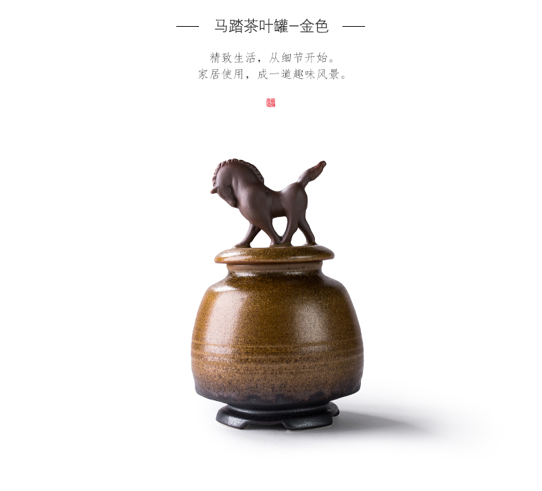 Friend is ceramic seal caddy fixings kung fu tea pu - erh tea POTS of tea warehouse wake receives the tea gift box