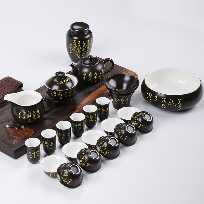 Friends is a complete set of ceramic kung fu tea tea art supplies accessories teapot teacup tea tea caddy fixings