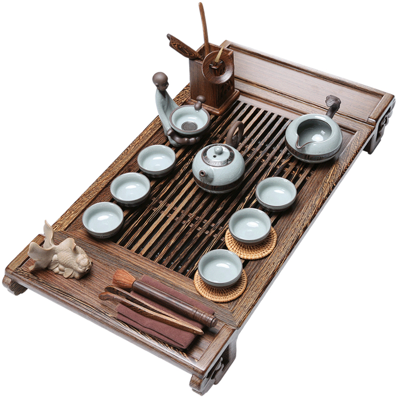 Friend is chicken wings wood tea tray was home to the draw out tea sea ceramics kung fu tea set a complete set of tea