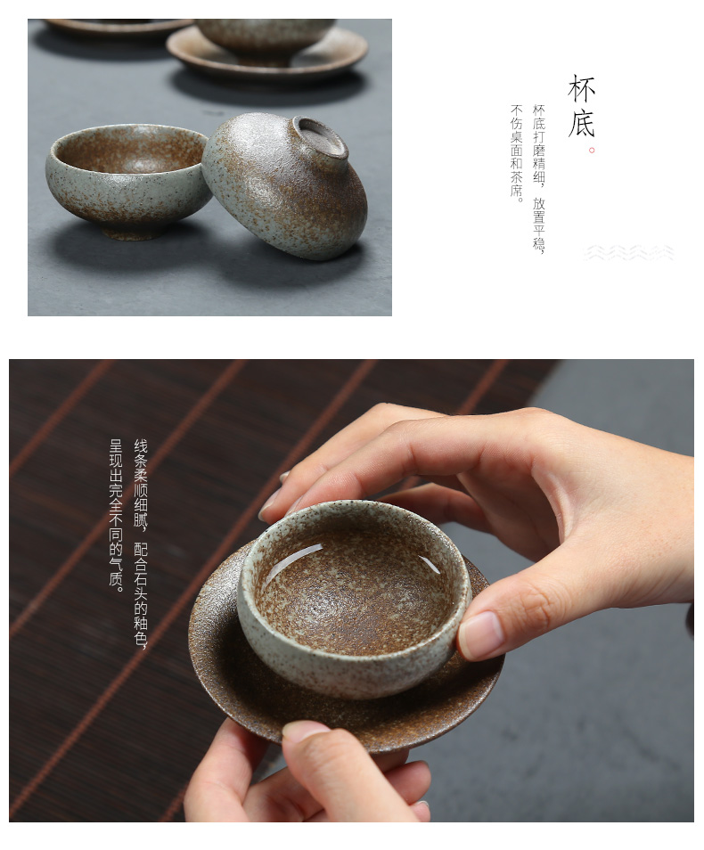 Double anti hot thick ceramic sample tea cup ceramic Japanese kung fu tea tea cups cup insulation cup master CPU