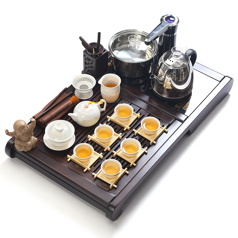 Friend is ebony wood tea tray was kung fu brother your up up ceramic ice crack tea set automatic boiling water tea table