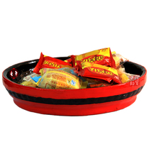 Yongchun Lacquer Basket Folk Craft Great Lacquer Lacquer Art Wedding Wedding Ornament Disc dedicated to pan water fruit tray Snack Dish Raw Lacquer Dish