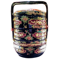 Yongchun lacquer basket pure handicraft flower bird totem bamboo choreographic lacquer pure gold wedding wedding lacquer art burning incense basket bye-bye basket collection