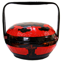 Spot Perpetual Spring Lacquer Basket Folk Pure Craft Flowers Birds Big Lacquer Lacquer Art Wedding Wedding Wedding Wedding Minnan Burning Incense Basket Bye-bye Basket
