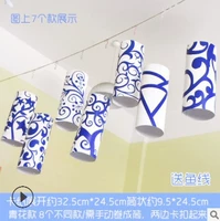 Синяя и белая модель из 8 наборов рыболовных линий