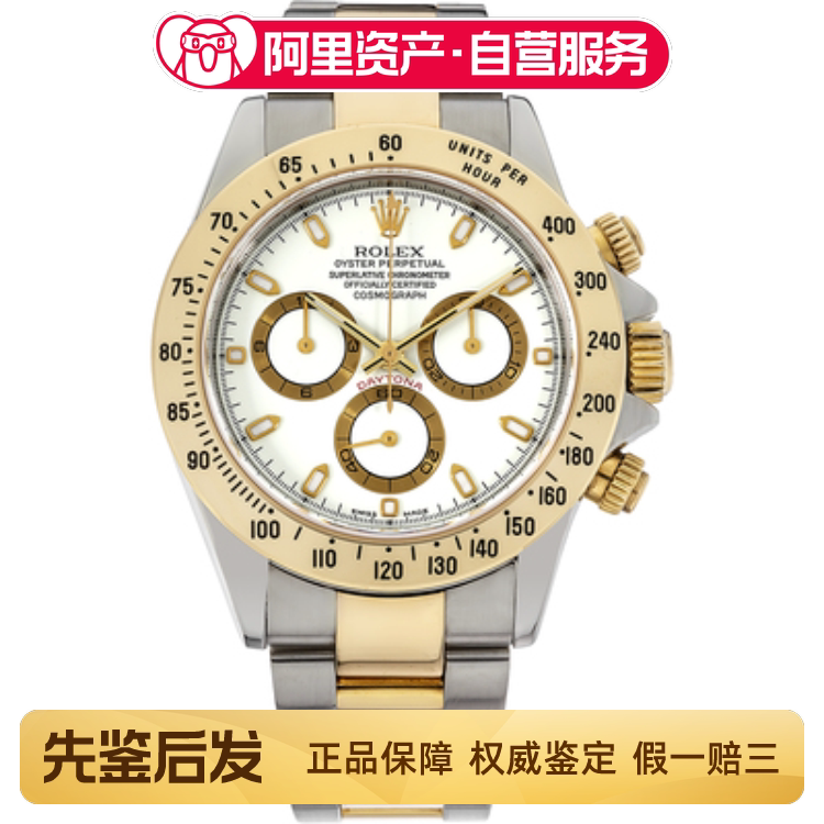 9.8 Out of 10 New Condition Rolex 40mm Cosmograph Daytona Series 18K Gold Stainless Steel 116523 Men's Watch