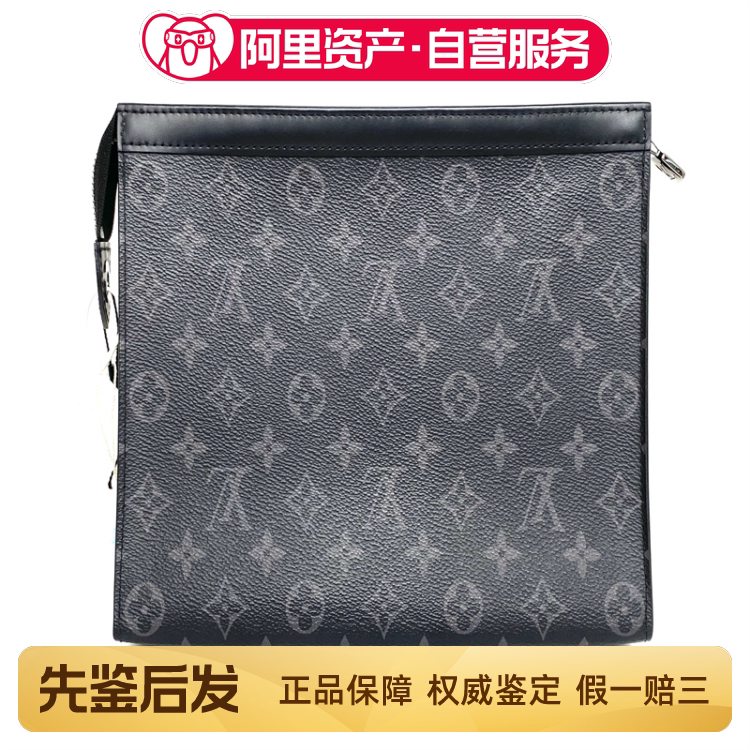 99% New Lv Louis Vuitton Clutch Bag, Black Warrior Popular Model, Classic Pattern for Men