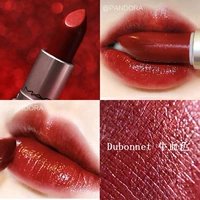 MAC son môi đỏ thắm hiển thị màu sắc nhỏ ớt bưởi 646 đỏ nâu marrakesh gia súc máu dubonnet - Son môi son 3ce màu cam đất