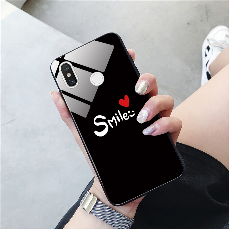 Ins網紅明星抖音mix2小米9手機保護殼6同款smile愛心6x小女生8可愛文字8se 9se創意mix3黑白色潮男xiaomi夏日mi8