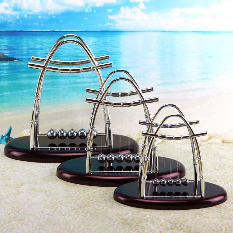 Newton ornaments iron ball swing ball office decoration ornaments arched square T-shaped desktop decompression toy decoration
