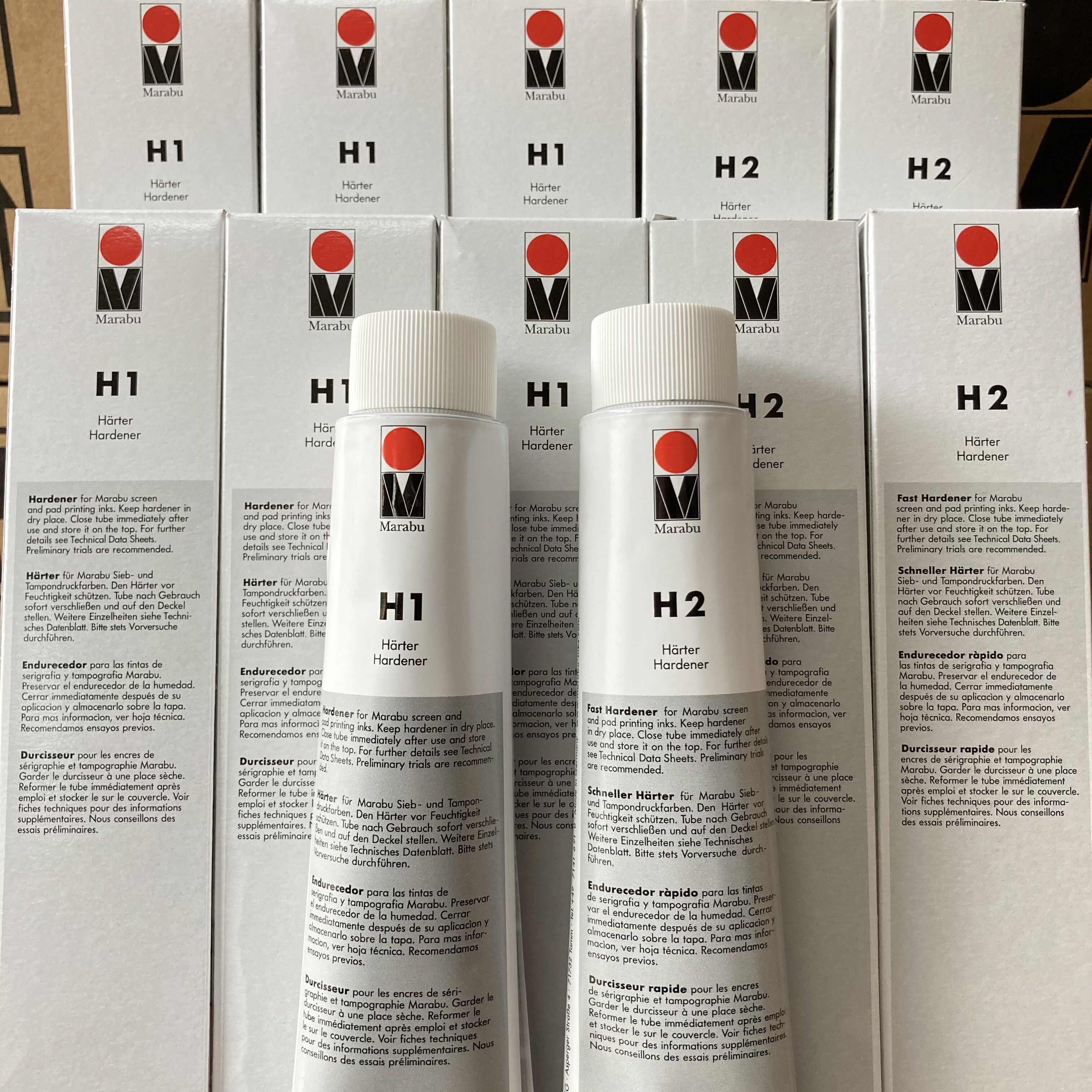 German Maraibao ink H1 hardener H2 hardener enhances the adhesion of screen printing pad printing ink