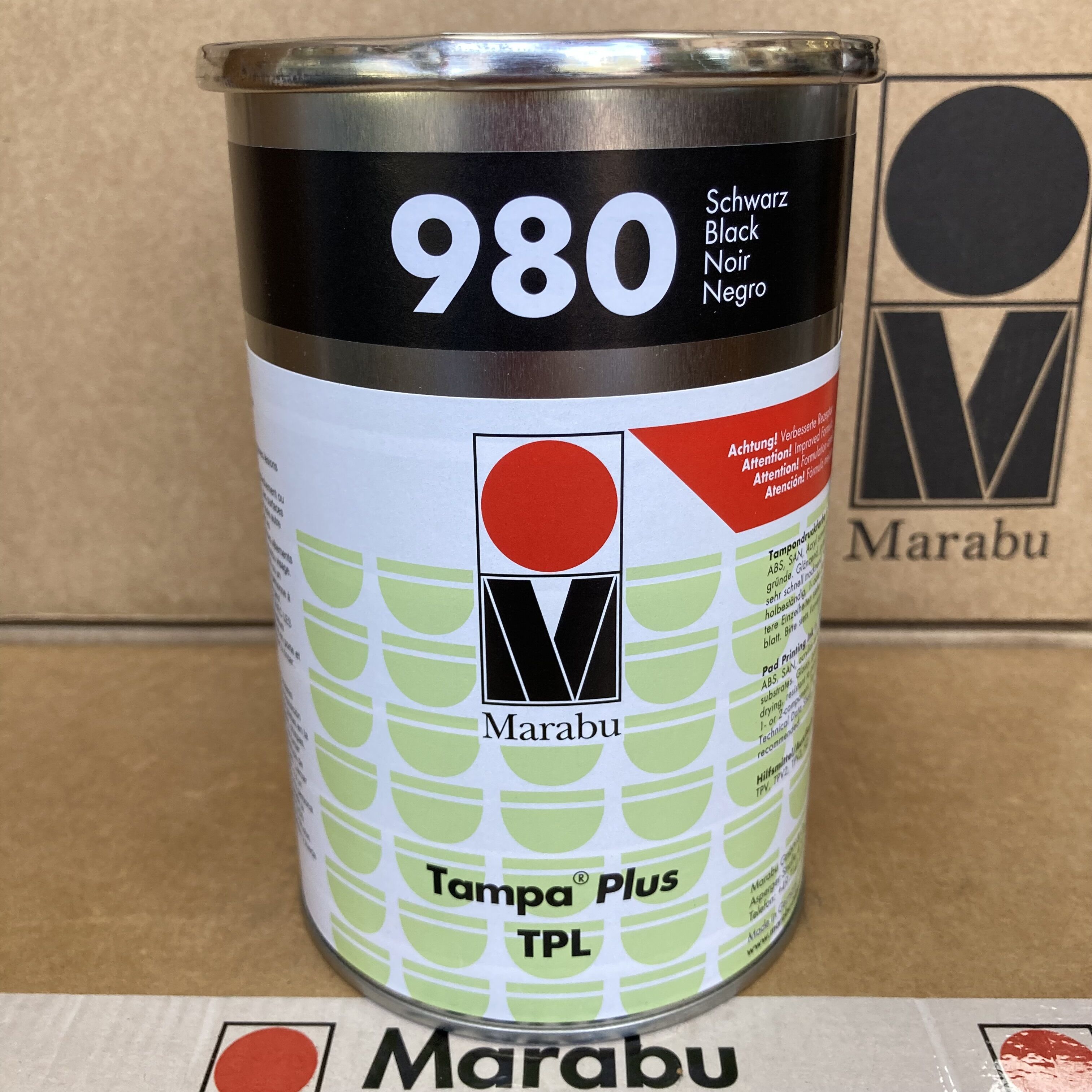 Marabu Germany Malepel ink plastic anti-alcohol TPL980 black high-end silk transfer printing ink-Taobao
