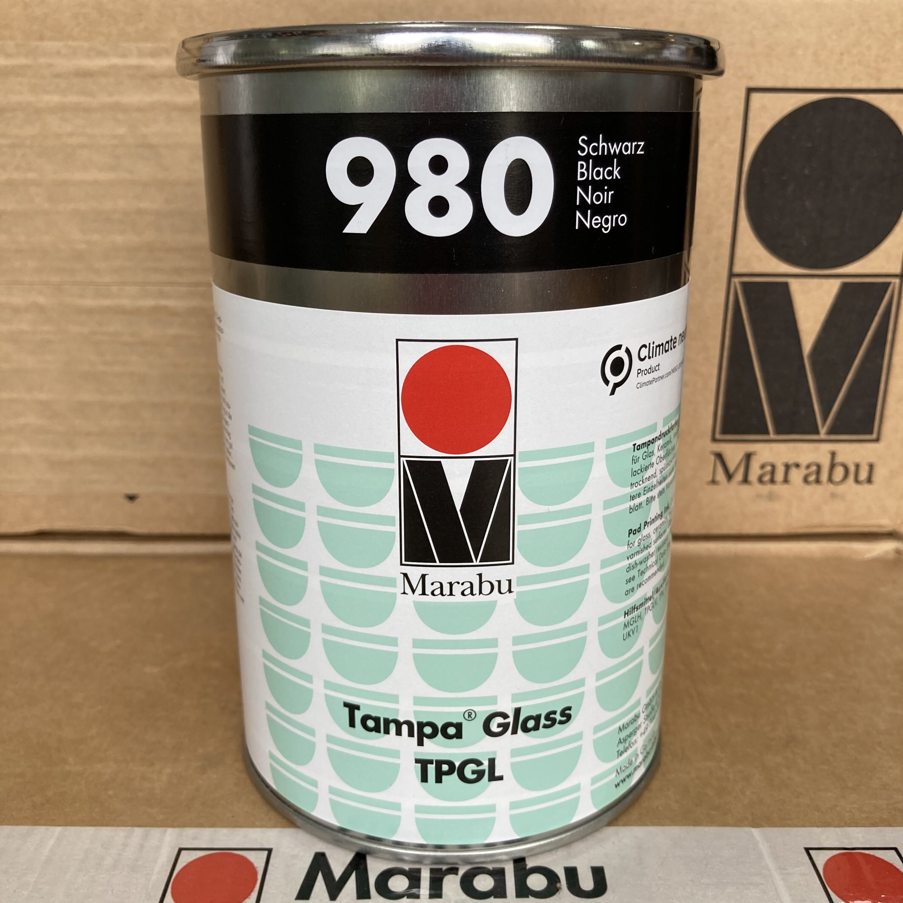 Marabu Germany Malebao Ink TPGL980 black high-end ceramic metal glass pipette inks-Taobao