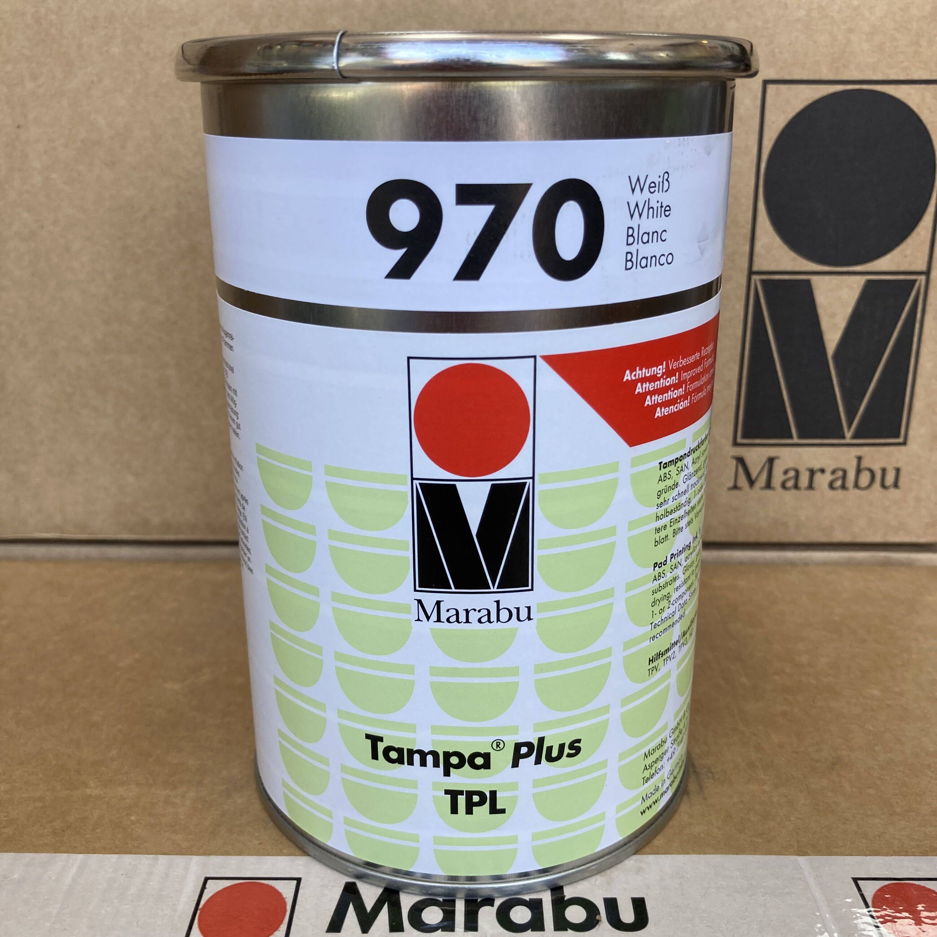 Marabu Germany Malepel ink plastic anti-alcohol TPL970 white high-end silk moving printing ink-Taobao