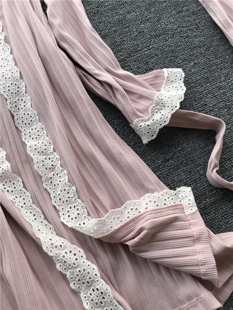 Bộ đồ ngủ nữ mùa đông dài tay thoải mái Bộ đồ cotton tại nhà đồ bay