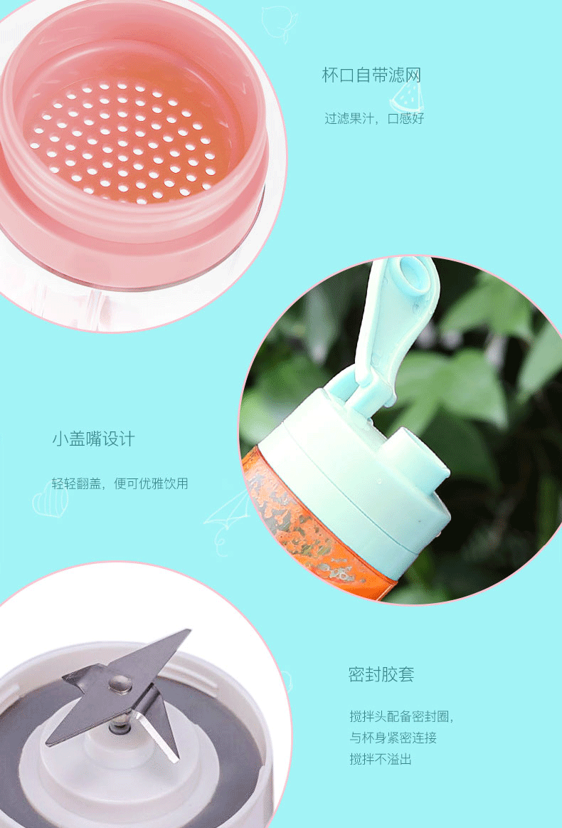 Máy ép trái cây Royalstar Rongshida RZ-20S2 dành cho sinh viên Mini Máy ép trái cây cầm tay - Máy ép trái cây máy xay ép đa năng