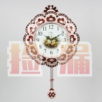 Medium Tunqiju Korean style living room dining room metal wall clock precision sweeping second mute movement N081