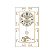 TQJ Brass New Chinese style style sing clock Living room Home Fashion quartz Cark