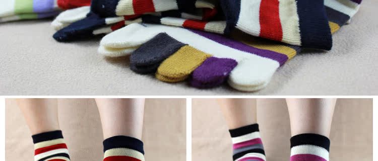 Mùa xuân và mùa hè flip-flops năm ngón tay vớ của phụ nữ cotton toe socks cotton ngắn ống thở thoải mái phụ nữ cá tính của vớ