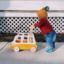 ins Danish toddler baby walker childrens play house stroller wooden toy storage car shooting props