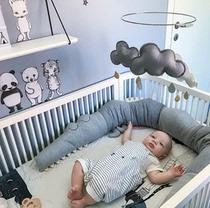 ins exported to Denmark Nordic style childrens room decoration crib surround small crocodile pillow bed sleeping doll