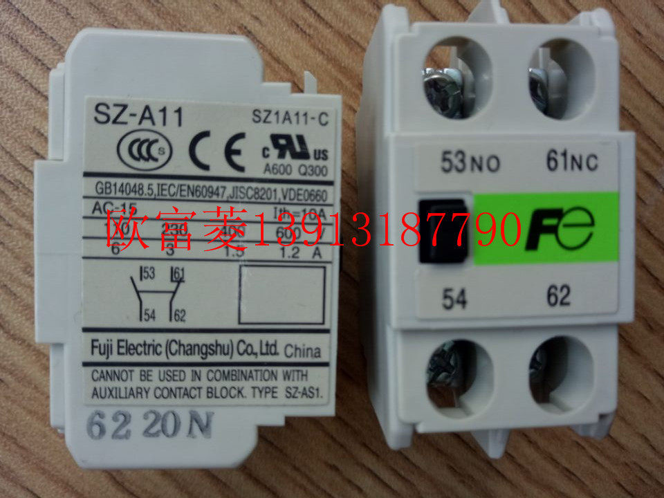 Original fit SZ-A11-C Contact SZ1A11-C Changshu Fuji Auxiliary Contact Point Top Mount 1 Open 1 1 Closed Switch