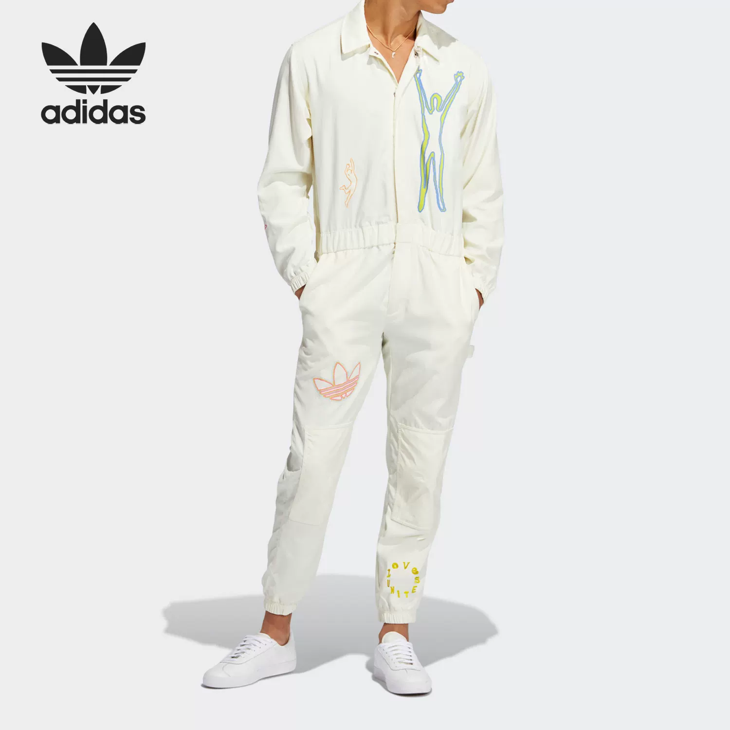 Спортивный костюм с длинным рукавом Adidas, дышащий, для мужчин и женщин