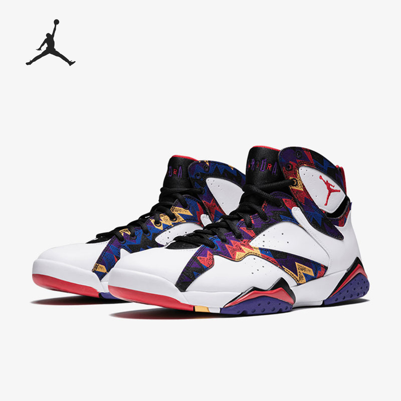 Nike Official Authentic Air Jordan 7 Aj7 Men's High-Top Retro Basketball Shoes 304775-142 Nike Official Authentic Air Jordan 7 Aj7 Men's High-Top Retro Basketball Shoes 304775-142