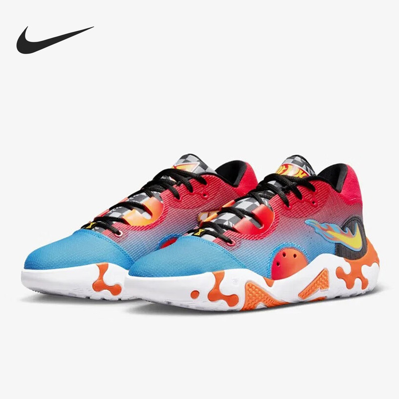 Nike Official Genuine Pg 6 Ep Men's Shock Absorbing Anti-Slip Wear-Resistant Low-Top Basketball Shoes Dh8446-400