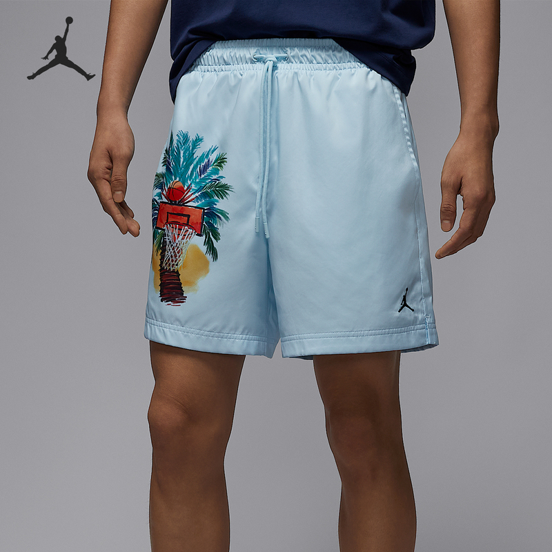 Nike Official Authentic Jordan Men's Summer Fashion Sports Pattern Shorts Ib7277-474