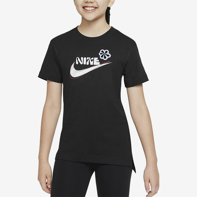 Nike/Nike Genuine New Children's Black Sports Casual Soft Classic Short-Sleeved T-Shirt Dv0556-010 Nike/Nike Genuine New Children's Black Sports Casual Soft Classic Short-Sleeved T-Shirt Dv0556-010