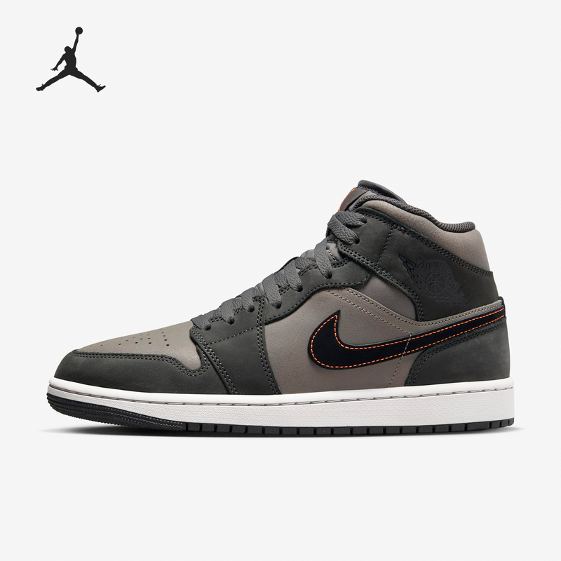 Nike Official Authentic Air Jordan 1 Mid Men's Sports Basketball Shoes Fq8338-017 Nike Official Authentic Air Jordan 1 Mid Men's Sports Basketball Shoes Fq8338-017