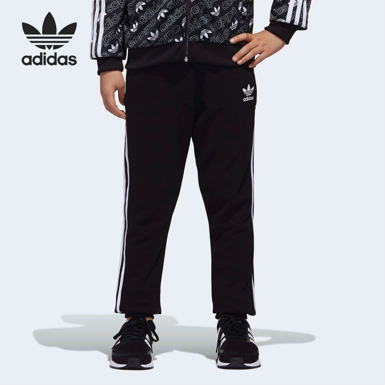 Adidas/Адидас [Официальный SUPERSTAR PANTS] мужская старшая детская повседневная трикотажная длинная брюка DV2879