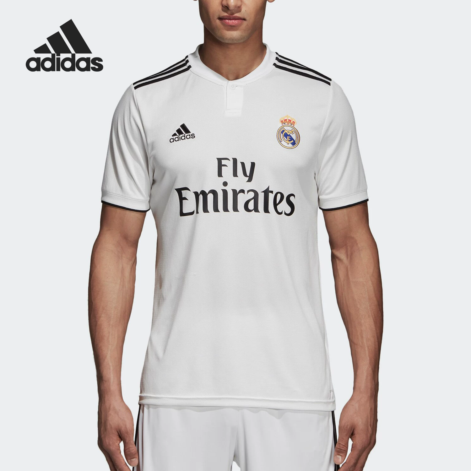 Adidas/ Genuine Real TR JSY Real Madrid Fan Edition домашняя футбольная униформа футболка DH3372