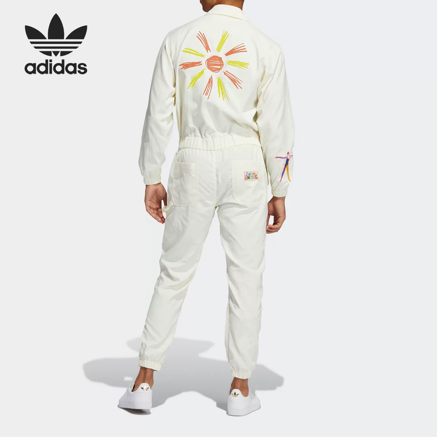 Спортивный костюм с длинным рукавом Adidas, дышащий, для мужчин и женщин