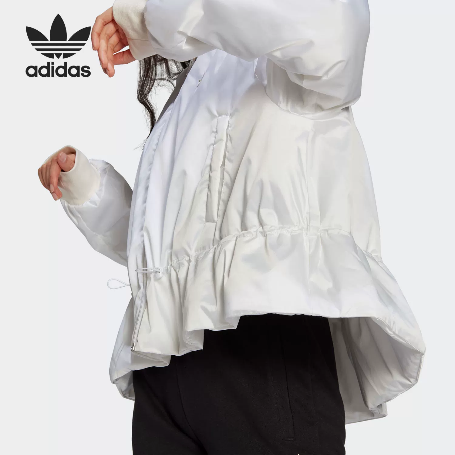Кожаная куртка Adidas/ Genuine three -leaf grass Jacket Женская спортивная куртка для отдыха Eggplant Jacket GN3082